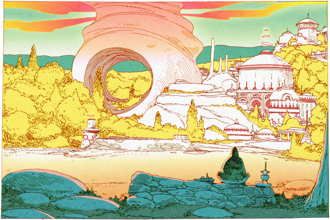 The Temple-city of Leda, personal illustration